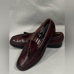 G.H.BASS Men's Burgundy Wine Lennox Tassel Weejuns® Loafers - Size 9.5